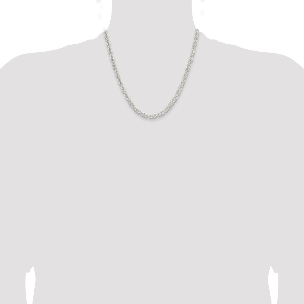 Sterling Silver Rounded Byzantine Chain