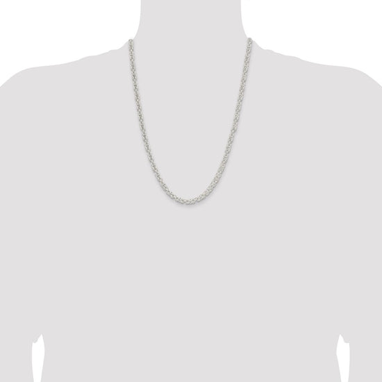 Sterling Silver Rounded Byzantine Chain