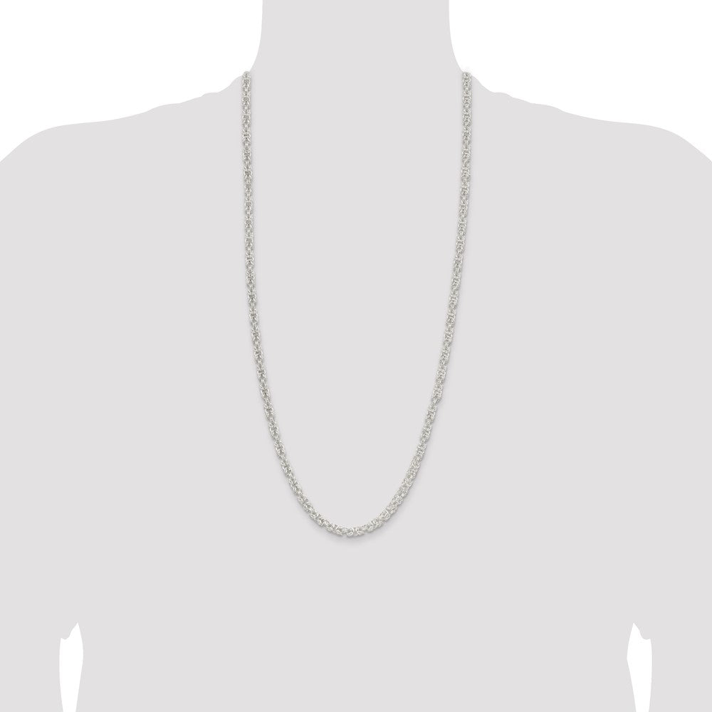 Sterling Silver Rounded Byzantine Chain
