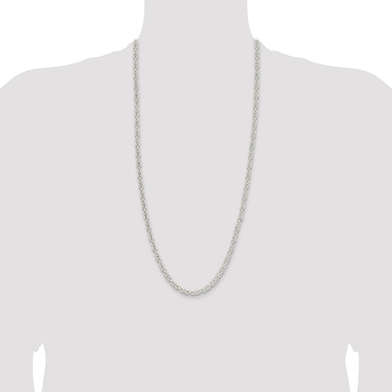 Sterling Silver Rounded Byzantine Chain