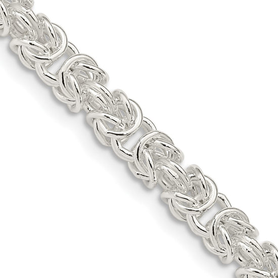 Sterling Silver Rounded Byzantine Chain