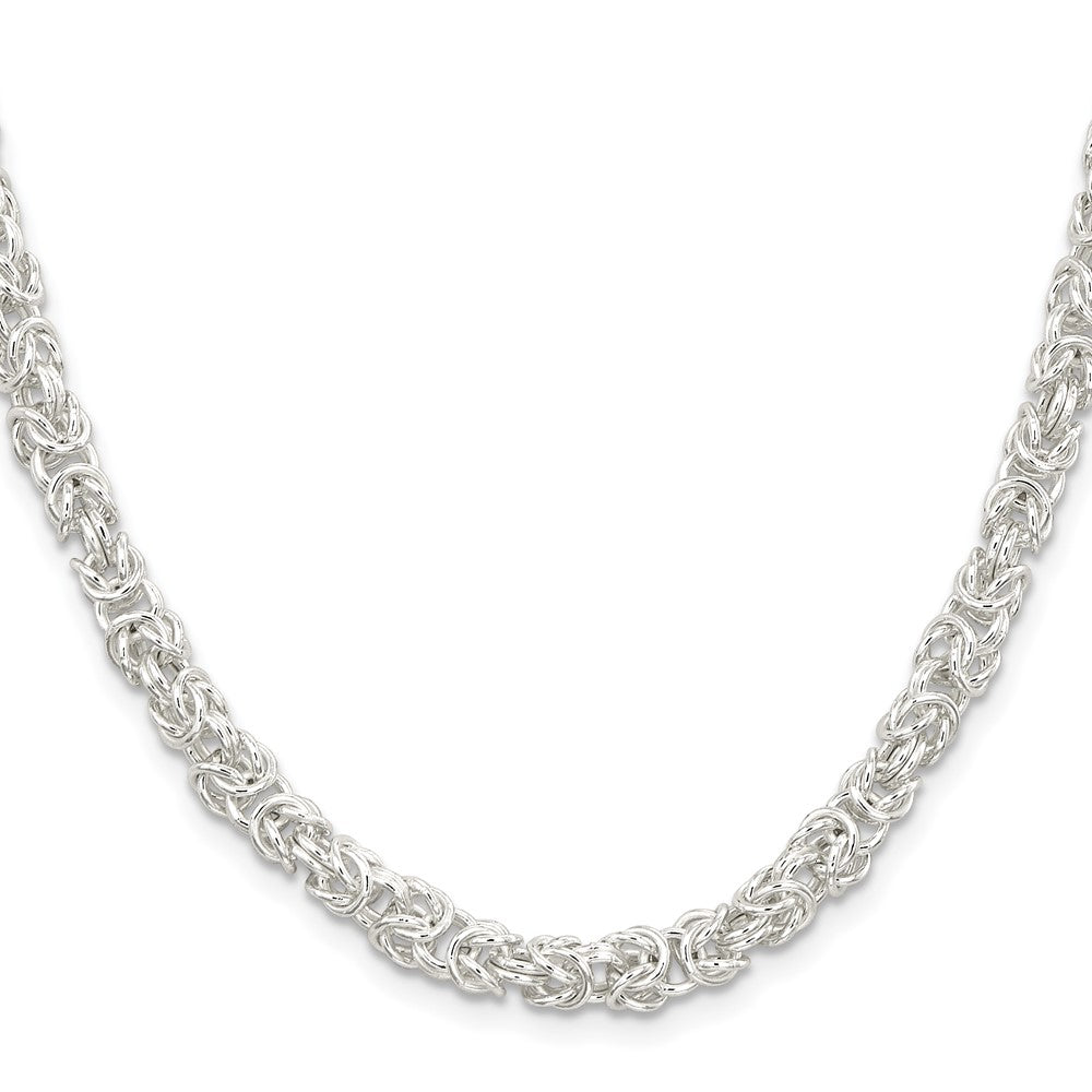 Sterling Silver Rounded Byzantine Chain