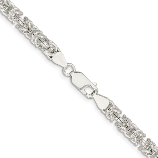 Sterling Silver Rounded Byzantine Chain