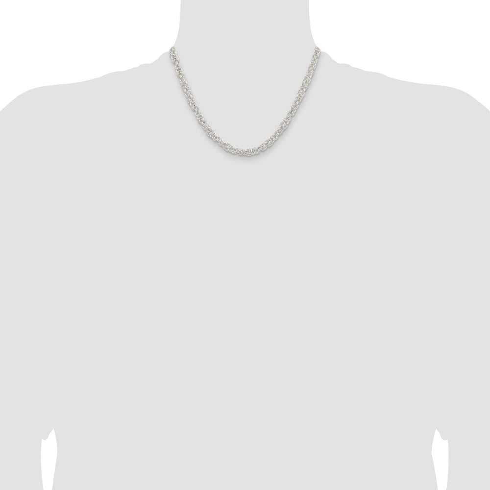 Sterling Silver Rounded Byzantine Chain