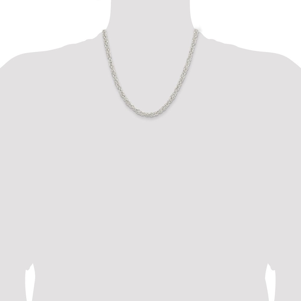 Sterling Silver Rounded Byzantine Chain