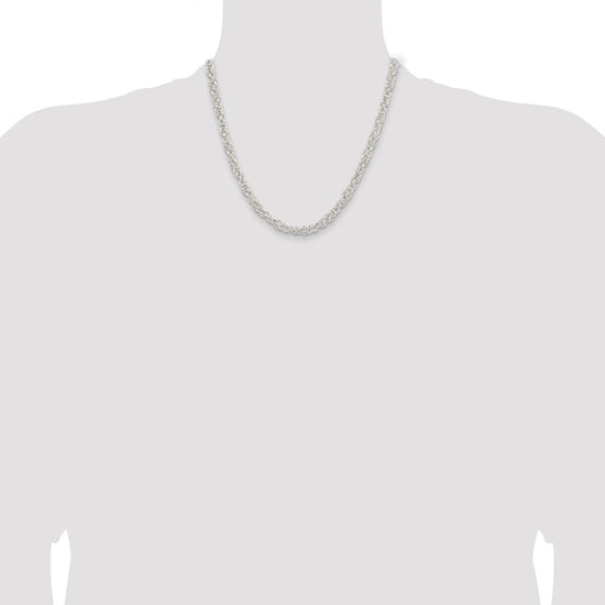Sterling Silver Rounded Byzantine Chain