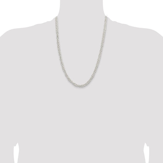 Sterling Silver Rounded Byzantine Chain