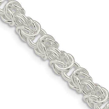 Sterling Silver Rounded Byzantine Chain