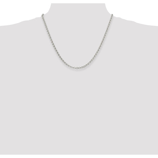 Sterling Silver 4mm Rolo Chain