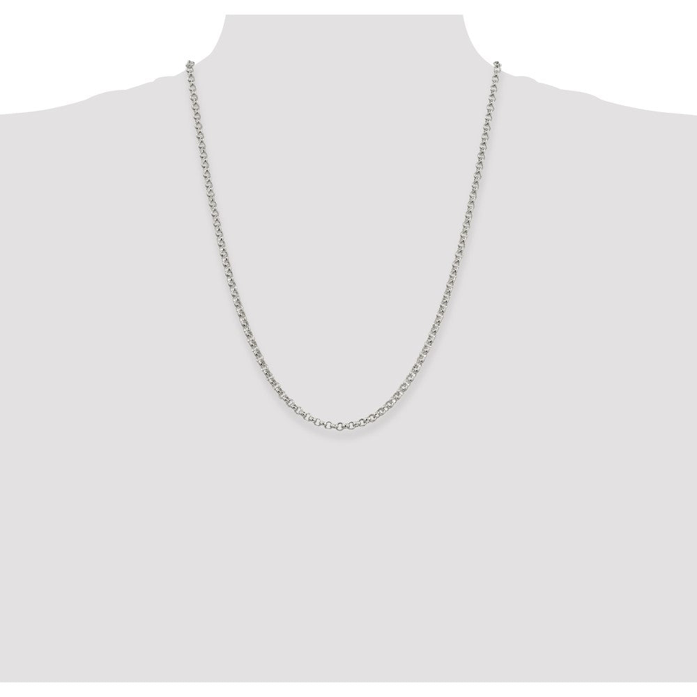 Sterling Silver 4mm Rolo Chain