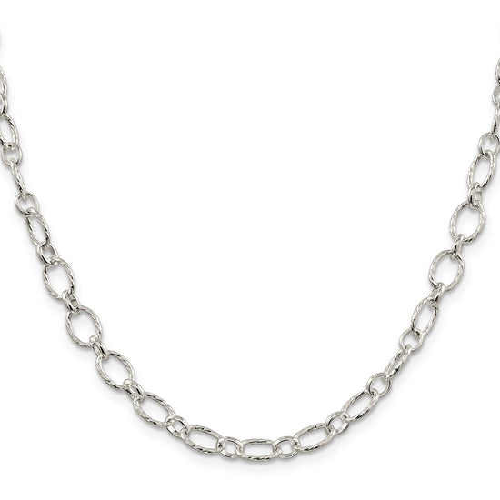 Sterling Silver Fancy Patterned Rolo Chain