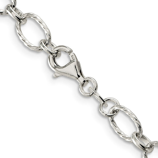 Sterling Silver Fancy Patterned Rolo Chain