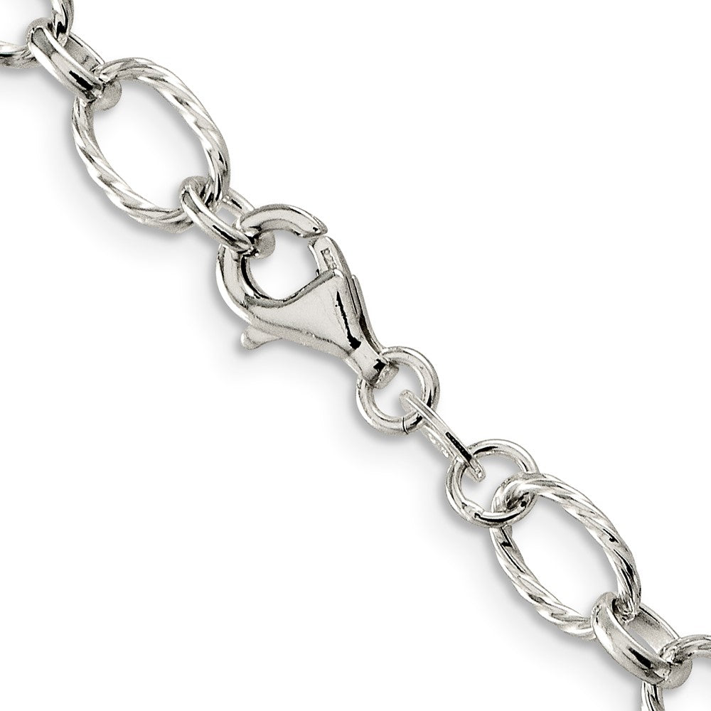 Sterling Silver Fancy Patterned Rolo Chain