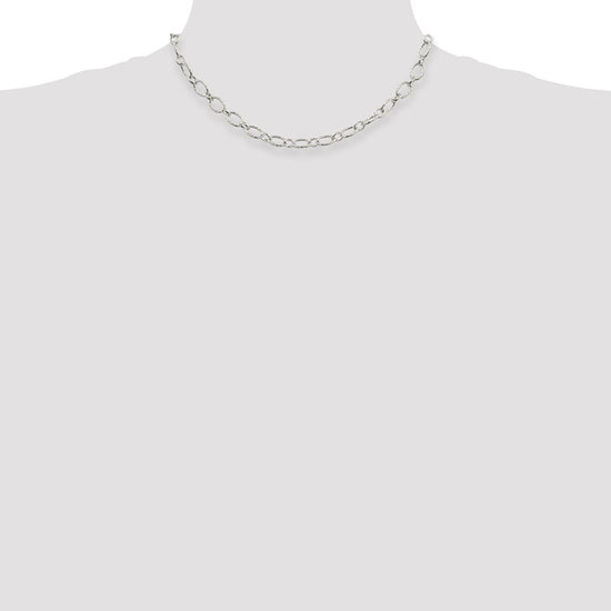 Sterling Silver Fancy Patterned Rolo Chain