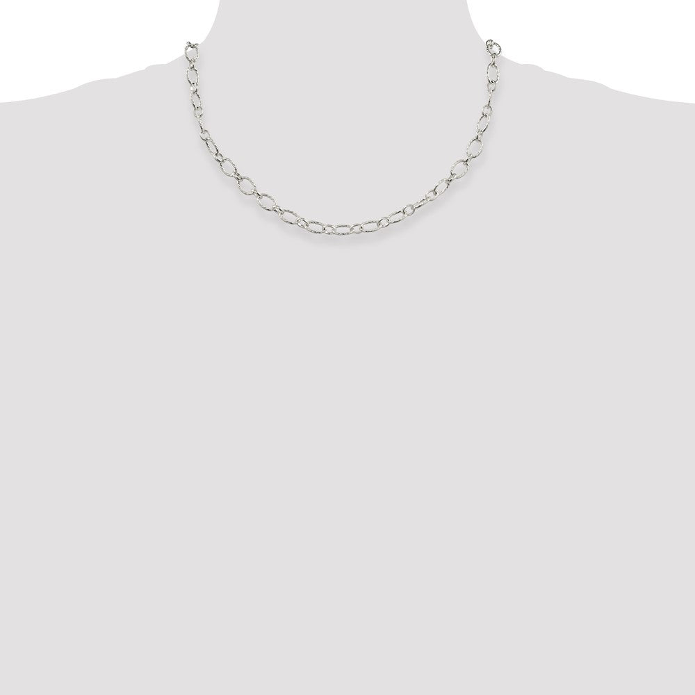 Sterling Silver Fancy Patterned Rolo Chain
