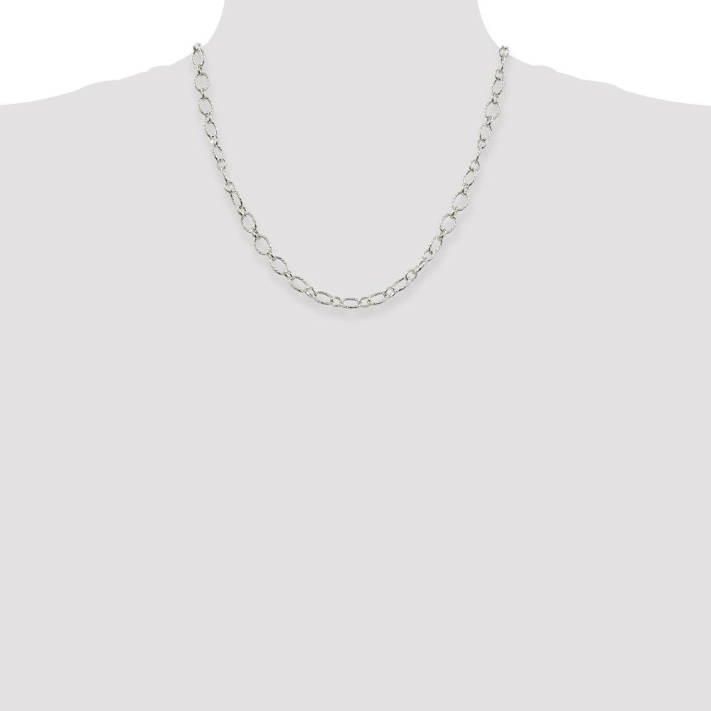 Sterling Silver Fancy Patterned Rolo Chain