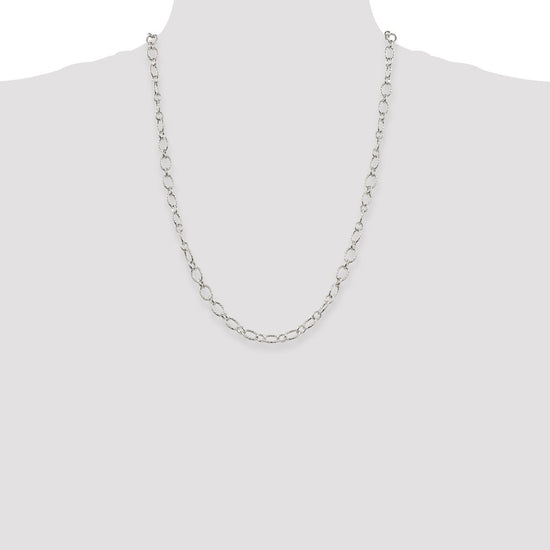 Sterling Silver Fancy Patterned Rolo Chain