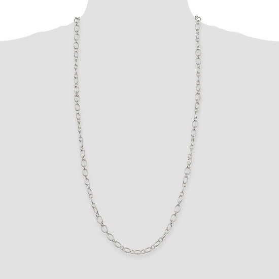 Sterling Silver Fancy Patterned Rolo Chain