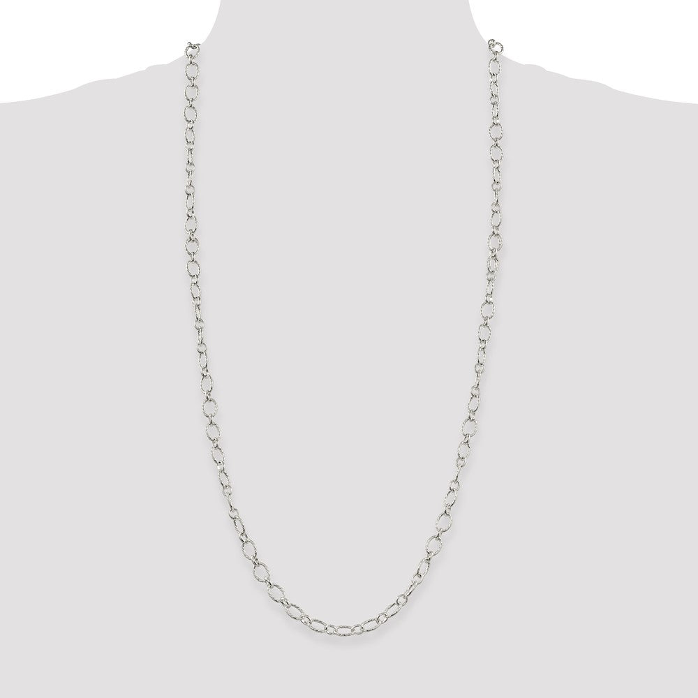 Sterling Silver Fancy Patterned Rolo Chain