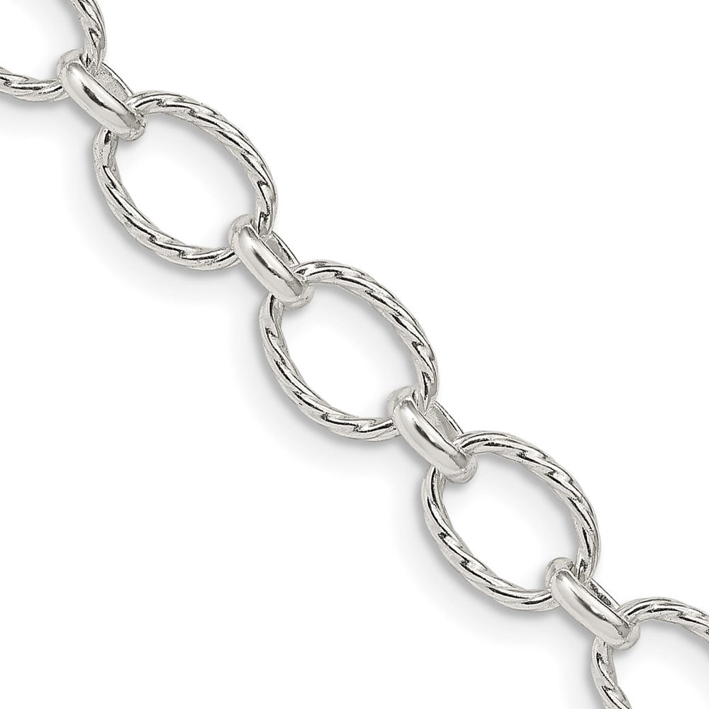 Sterling Silver Fancy Patterned Rolo Chain