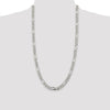 Sterling Silver 8mm Pave Flat Figaro Chain