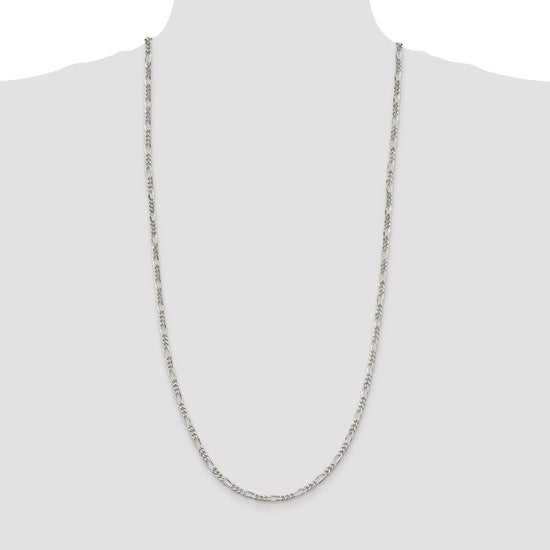 Sterling Silver 3.5mm Figaro Chain