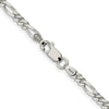 Sterling Silver Rhodium-plated 3.5mm Figaro Chain
