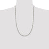 Sterling Silver Rhodium-plated 3.5mm Figaro Chain