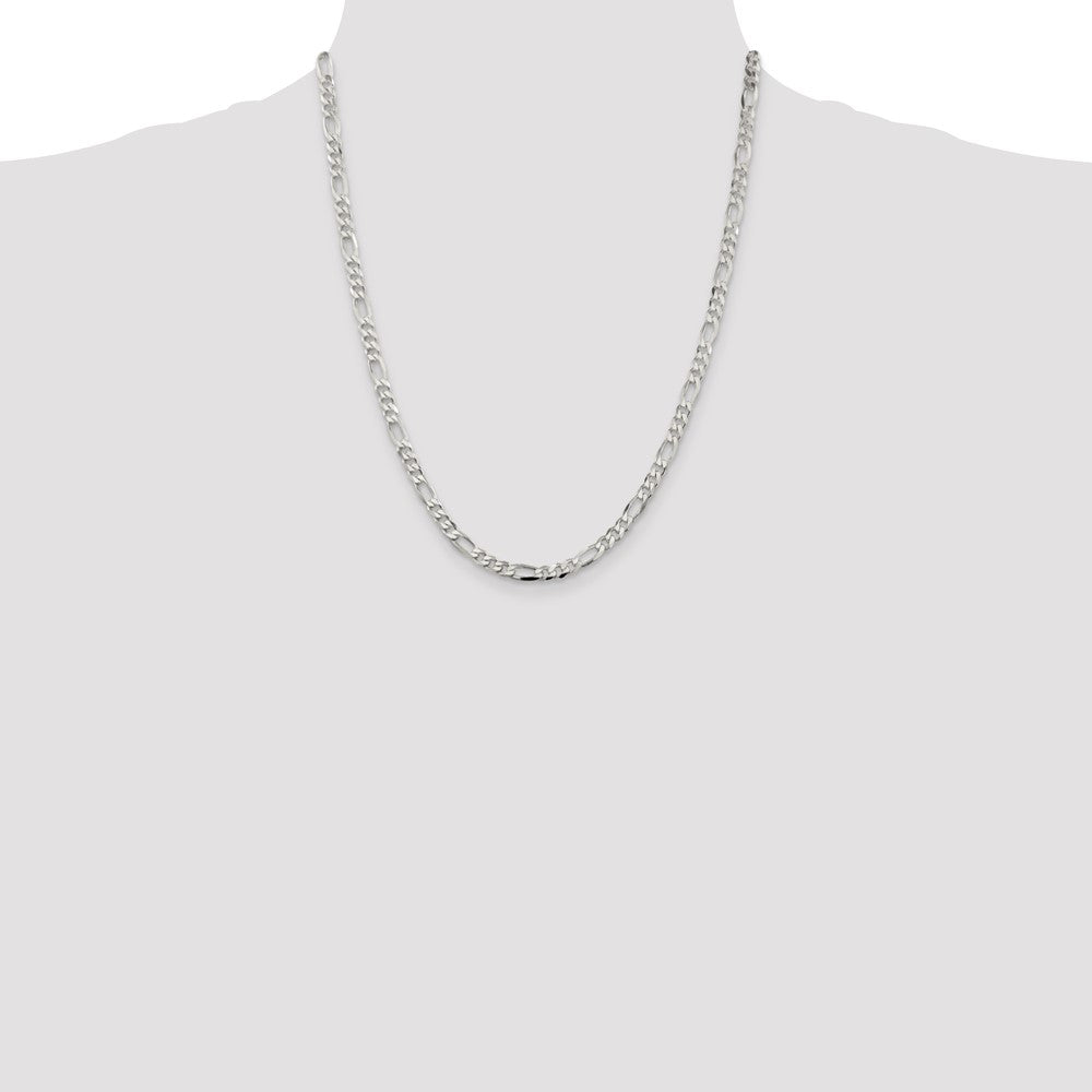 Sterling Silver 4.5mm Figaro Chain