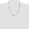 Sterling Silver Rhodium-plated 4.5mm Figaro Chain