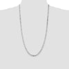 Sterling Silver Rhodium-plated 4.5mm Figaro Chain