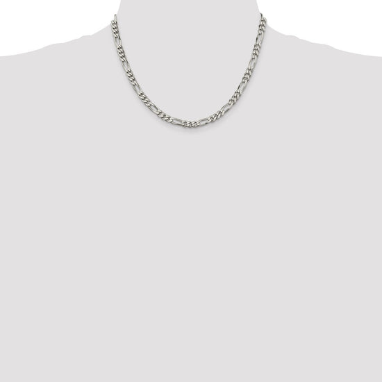 Sterling Silver 5.5mm Figaro Chain