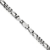 Sterling Silver Antiqued 5.5mm Figaro Chain