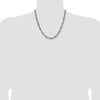 Sterling Silver Antiqued 5.5mm Figaro Chain