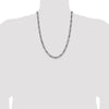 Sterling Silver Antiqued 5.5mm Figaro Chain