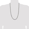 Sterling Silver Antiqued 5.5mm Figaro Chain