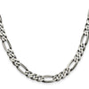 Sterling Silver Antiqued 6.5mm Figaro Chain