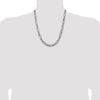 Sterling Silver Antiqued 6.5mm Figaro Chain