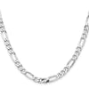Sterling Silver Rhodium-plated 6.5mm Figaro Chain