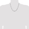 Sterling Silver Rhodium-plated 6.5mm Figaro Chain