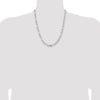 Sterling Silver Rhodium-plated 6.5mm Figaro Chain