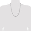 Sterling Silver Rhodium-plated 6.5mm Figaro Chain