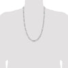 Sterling Silver Rhodium-plated 6.5mm Figaro Chain