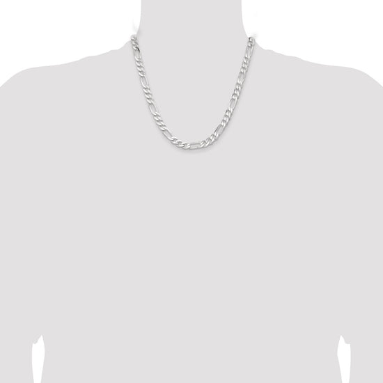 Sterling Silver 7.5mm Figaro Chain