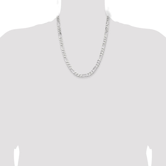 Sterling Silver 7.5mm Figaro Chain