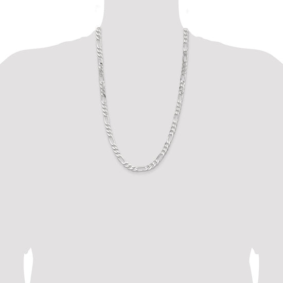 Sterling Silver 7.5mm Figaro Chain
