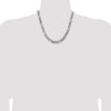 Sterling Silver Antiqued 7.5mm Figaro Chain
