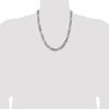 Sterling Silver Antiqued 7.5mm Figaro Chain