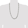 Sterling Silver Antiqued 7.5mm Figaro Chain