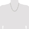 Sterling Silver Rhodium-plated 7.5mm Figaro Chain